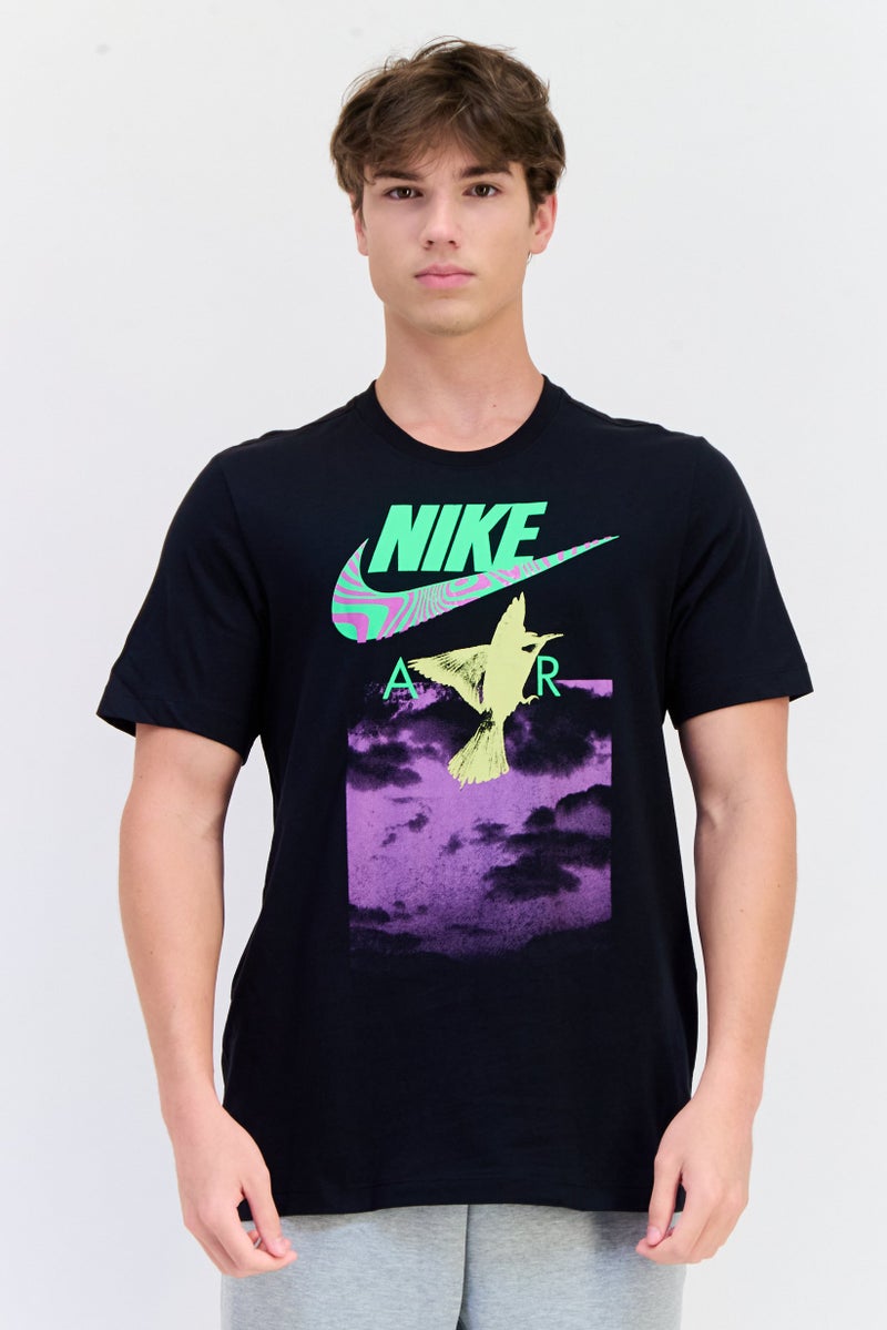 Nike Men Sportswear Fit Short Sleeve Training T-Shirt, Black - Image 1