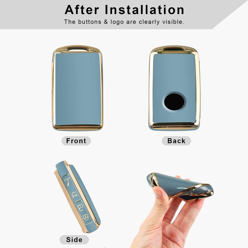 QBUC for Mazda Key Fob Cover Case with Keychain for 2019-2023 Mazda 3 6, Mazda 3 Hatchback, 2020-2023 Mazda CX-5, CX-9, CX-30 - Image 2