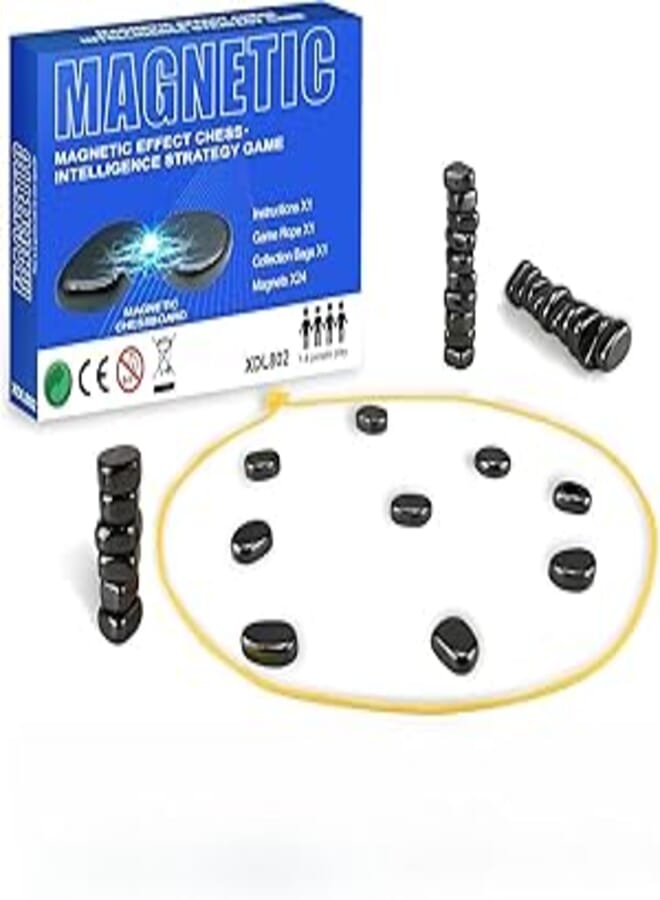 【Magnetic Chess Game】:The magnetic chess game is a perfect combination of fun and strategy.This chess set using 24 magnetic stones, storage bag, game string, perfect for kids and adults alike.This 