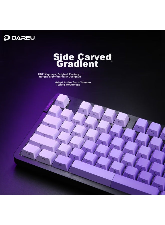 Daryo Dareu Ek87pro Mechanical Keyboard, Wired/wireless/bluetooth Triple-mode Gaming Keyboard, 87-key Layout, Full Hot-swappable, Gasket Structure, White And Cyan Master Switch - Image 4