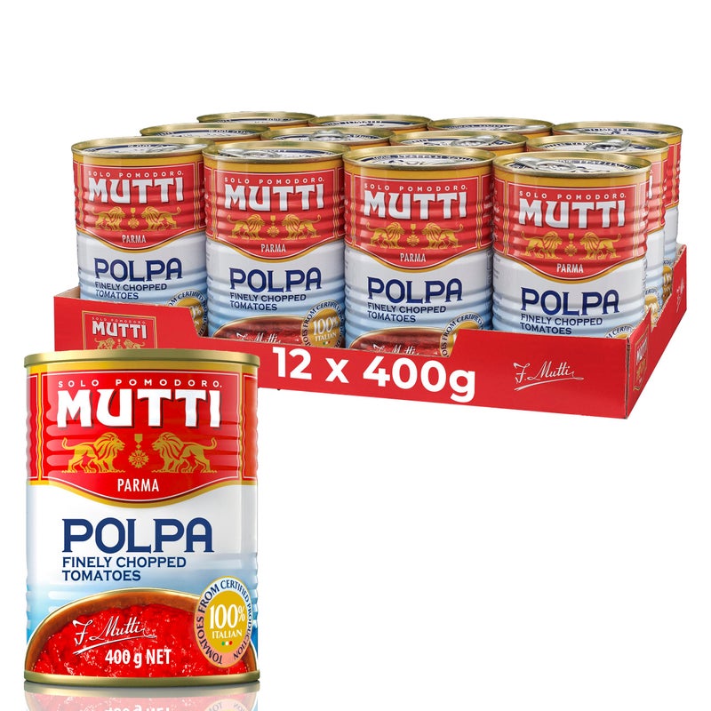 Mutti Crushed Tomatoes Polpa 14 oz  12 Pack  Italys 1 Brand of Tomatoes  Fresh Taste for Cooking  Canned Tomatoes  Vegan Friendly  Gluten Free  No Additives or Preservatives - Image 3