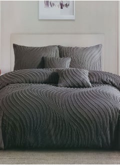 Family Bed Plain embroidered cotton quilt 3 pieces size 240 x 240 cm model 4104 from Family Bed  - Image 1
