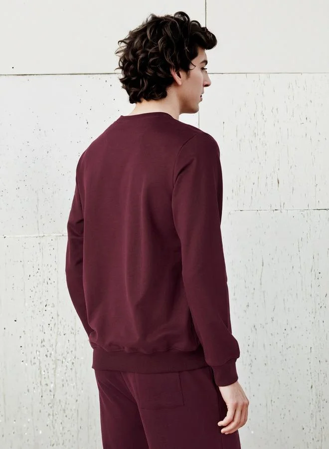 Kappa Kappa Logo Print Crew Neck Sweatshirt with Long Sleeves