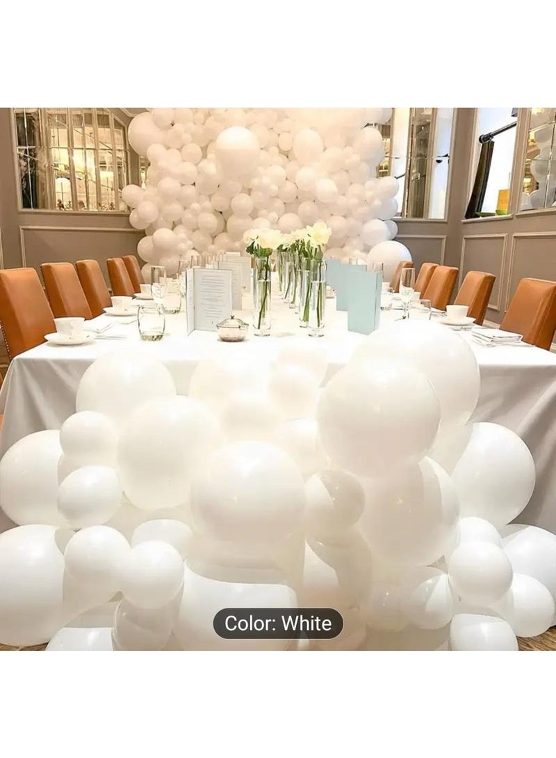 KRONFOL 50 White Latex Balloons for Birthday Party Decorations, Wedding Arrangements, Holiday Celebrations, Anniversaries, and Mother'S Day Decorations - Image 1