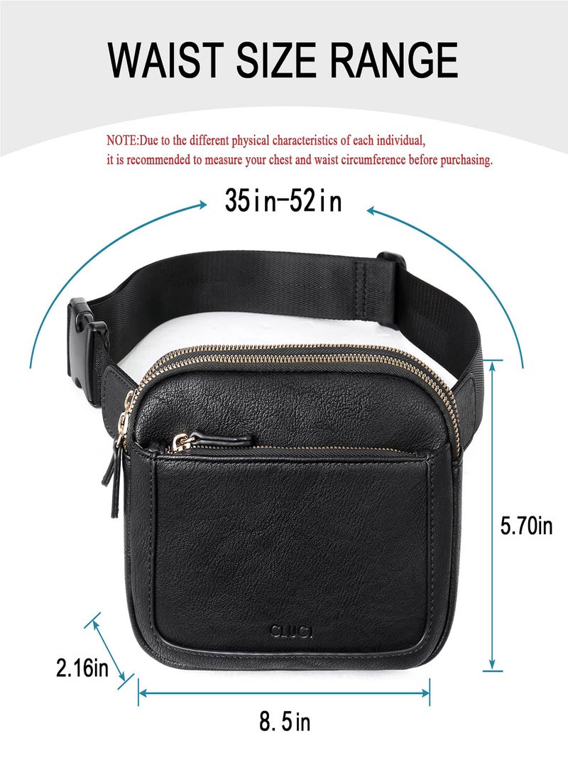 Zikra Belt Bag for Women, PU Leather  Pack Crossbody Bags for Women Waist Bag with Adjustable Strap, Mini Everywhere Crossbody Waist Bag, Fashion Crossbody Bag for Gym Workout Travelling - Image 5