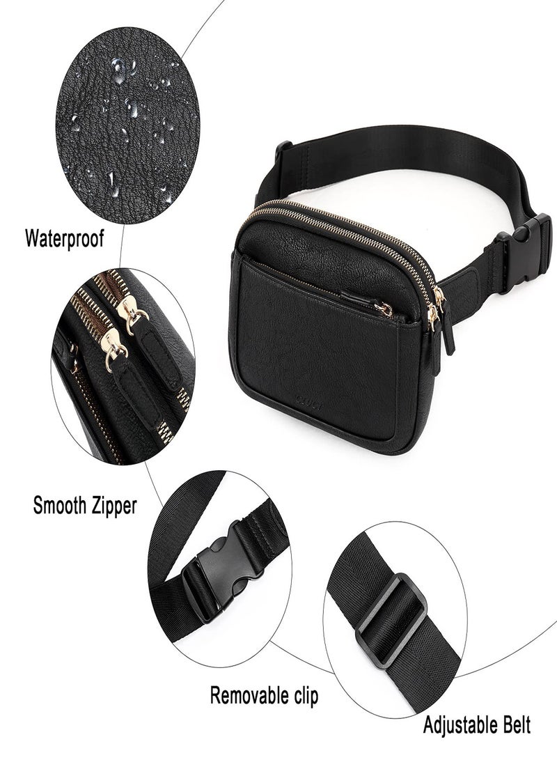 Zikra Belt Bag for Women, PU Leather  Pack Crossbody Bags for Women Waist Bag with Adjustable Strap, Mini Everywhere Crossbody Waist Bag, Fashion Crossbody Bag for Gym Workout Travelling - Image 4