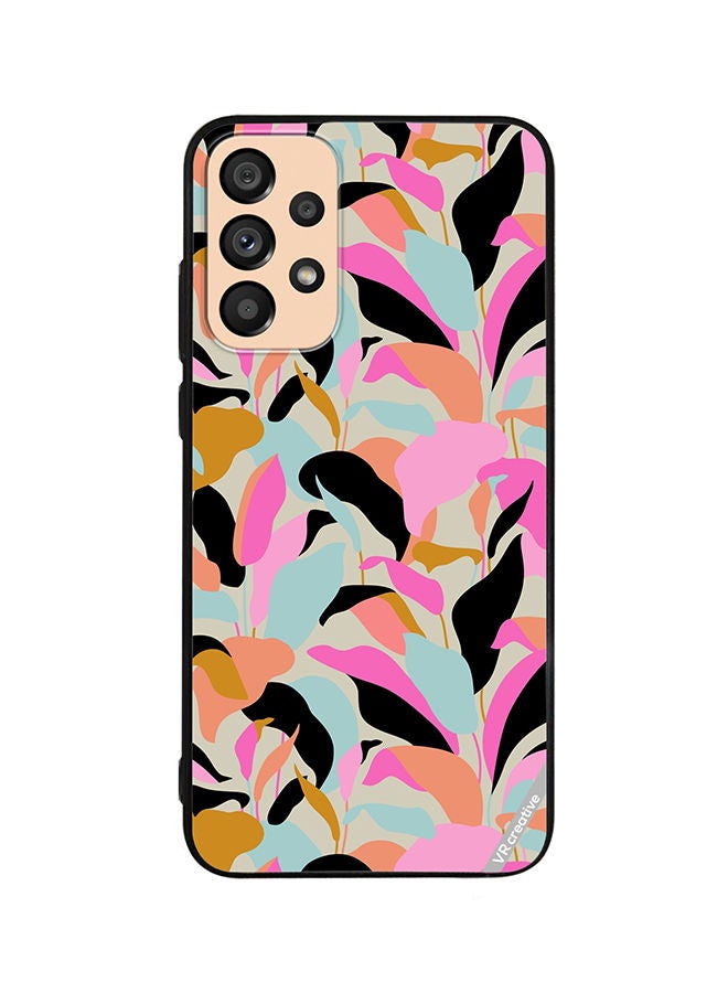 VR CREATIVE Protective Case Cover For Samsung Galaxy A23 Elegant Botanical Leaves Abstract Seamless Pattern Design Multicolour - Image 1