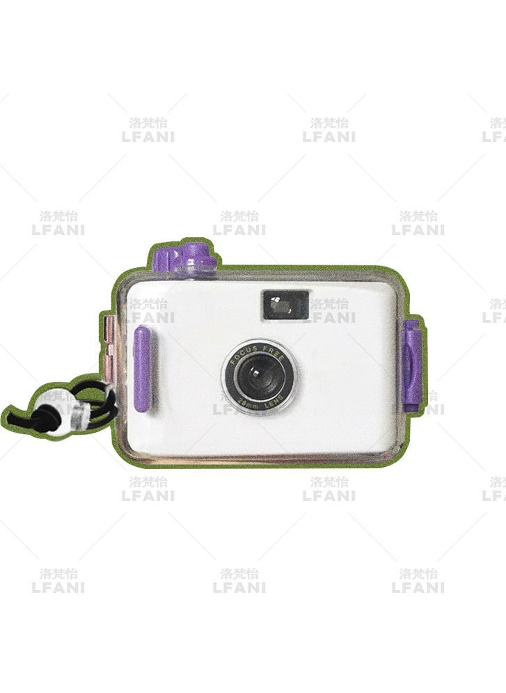 Wholesale 135 Dummy Sport Non Disposable Film Camera Retro Film Student Polaroid Children Camera White purple shell 