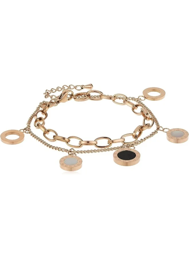 Lee Cooper Women'S Stainless Steel Rose Gold Bracelet - Lc.B.01028.450 One Size
