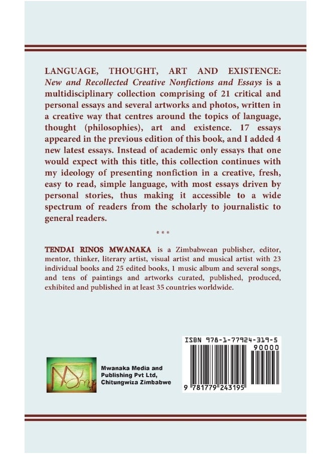 Language, Thought, Art and Existence: New and Recollected Creative Nonfictions and Essays: : New and Recollected Creative Nonfictions and Essays  - Image 2