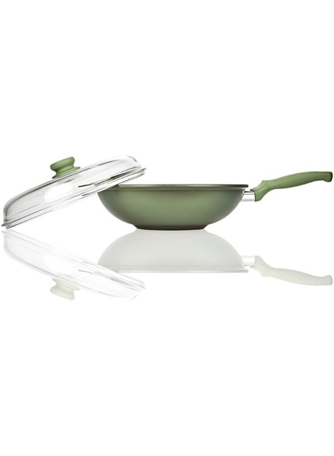 BS Risoli DR.GREEN Wok 30cm – Eco-Friendly Green Stone Non-Stick Wok for Healthy Cooking  - Image 4