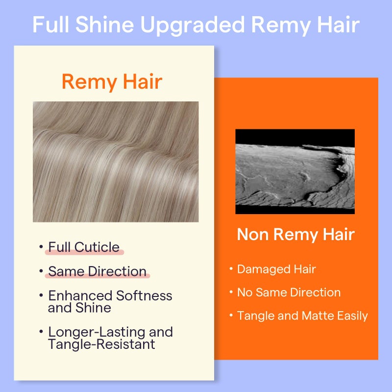 Full Shine Blonde Clip in Human Hair Extensions Highlights Remy Clip in Hair Extensions Double Weft Silky Straight 7 Pcs Invisible Natural Hair Ash Blonde Highlight 18 Inch 120g - Image 5