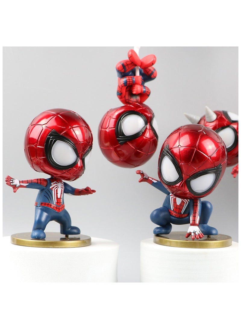 general Spider-Man Figure Extraordinary Spider-Man Q Version 5 Doll Figure Ornaments Refrigerator Magnets Car Cake Decoration Ornaments - Image 3