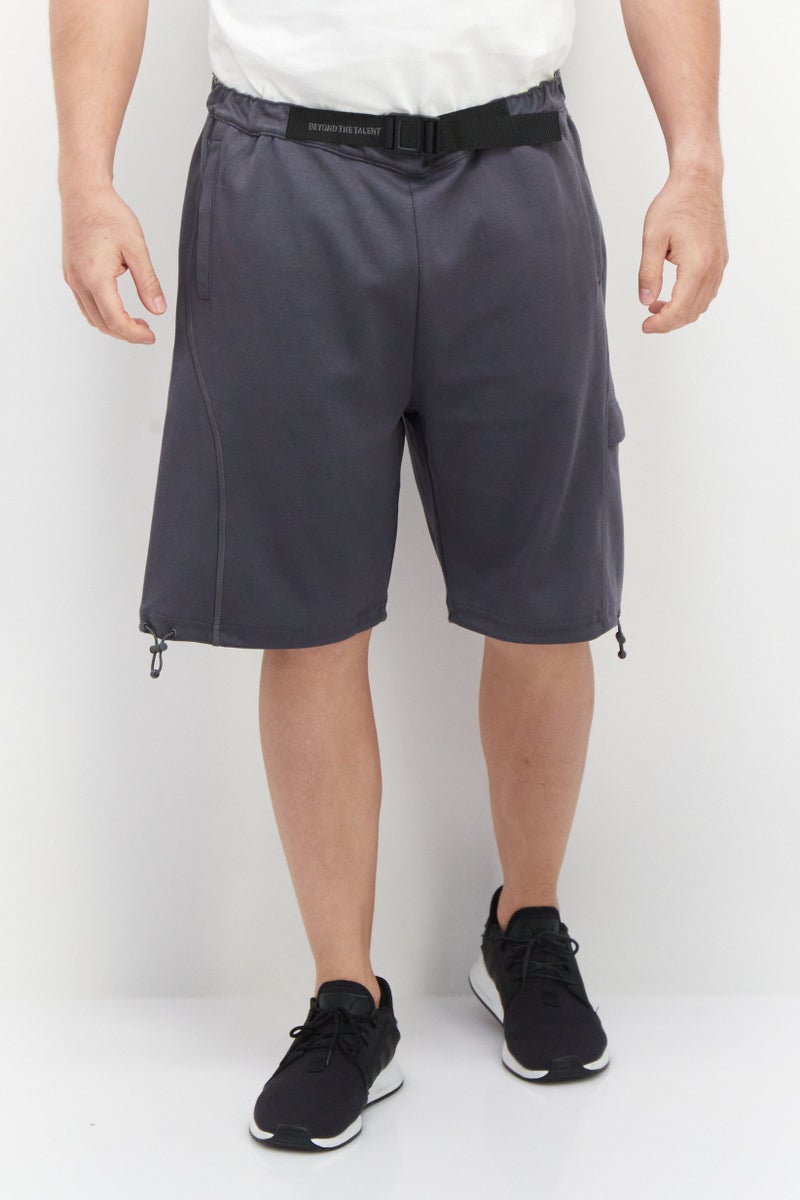 FILA Men Sportswear Fit Brand Logo Outdoor Shorts, Grey  - Image 1