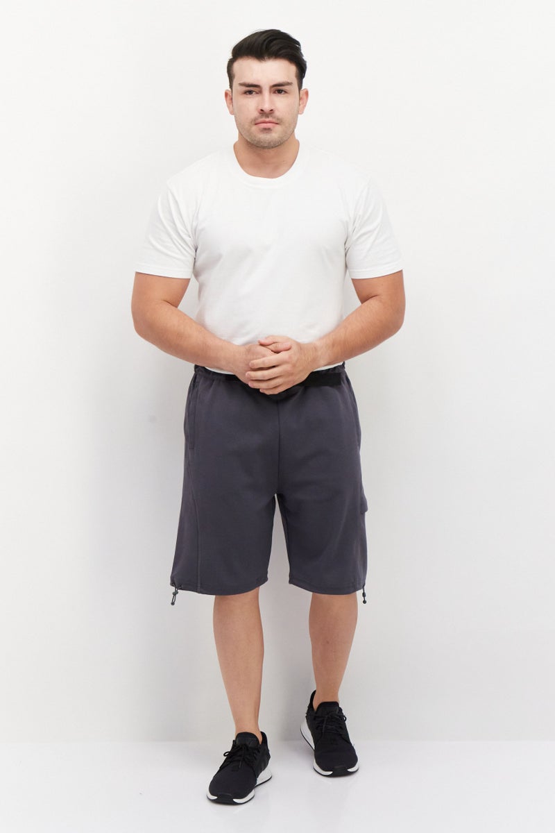 FILA Men Sportswear Fit Brand Logo Outdoor Shorts, Grey  - Image 4