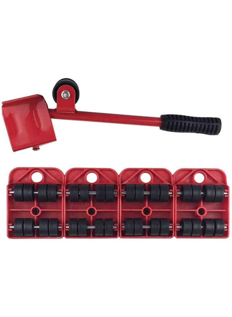 Furniture Lifting and Moving Tool 5 Pcs Set Furniture Lifter Heavy Appliance Lifting Movers Furniture Move Tools Set with 1 Lifting Rod and 4 Packs 360 Degree rotatable Furniture Slides Kit - Image 2