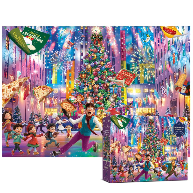 Antelope Puzzle Christmas Jigsaw Puzzle 1000 Pieces for Adults Christmas at Rockefeller Holiday Winter Scene Festive Jigsaw Puzzle Gift for Adults - Image 3
