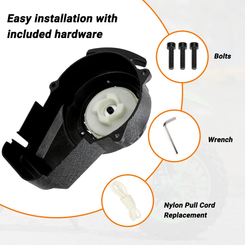 FVRITO Pull Start Assembly Recoil Starter for SYX Moto 50cc Dirt Bike SSR X-pro Coolster Apollo 47cc 49cc 2 Stroke Engine Mini Kids Pit Pocket Chinese ATV Quad 4 Wheeler Go Kart Parts with Pull Cord - Image 5