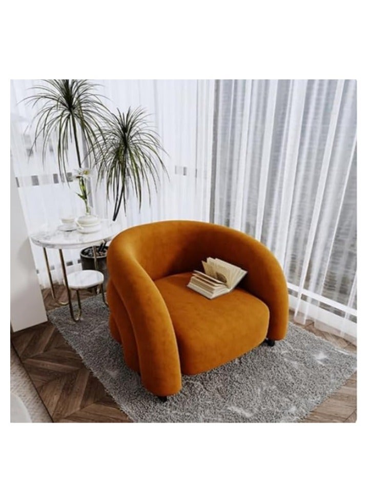 Poppins Home Modern Lazy Single Sofa Chair For Adults and Kids (Beige)  - Image 2