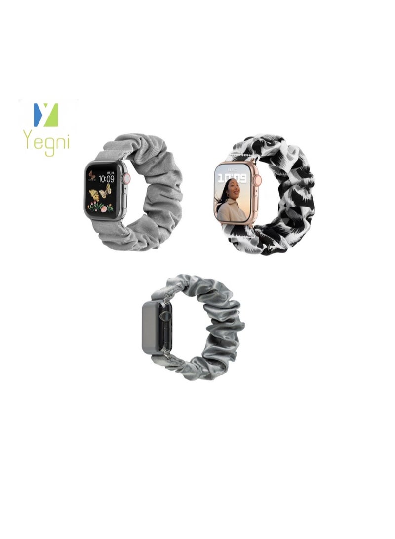 Yegni 3PCS Compatible with Apple Watch hairband elastic nylon watch band - Image 1