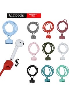 Generic For Apple Airpods2PRO3 Earphone Anti-lost Rope Millet Huawei Earphone Silicone Lanyard TWS Anti-lost Rope-Color:72cm Magnetic Rope-Applicable Model:For Apple Wireless Headphones  - Image 1