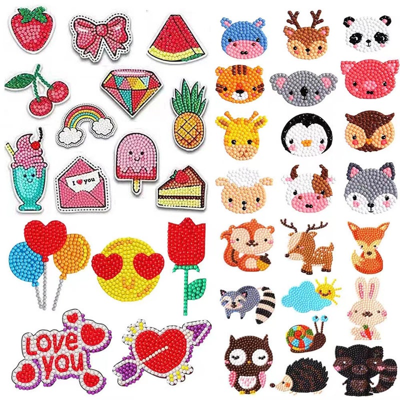 New 5D Diy Children'S Animal Diamond Painting Handmade Rhinestone Stickers Free Stickers Tools - Image 1