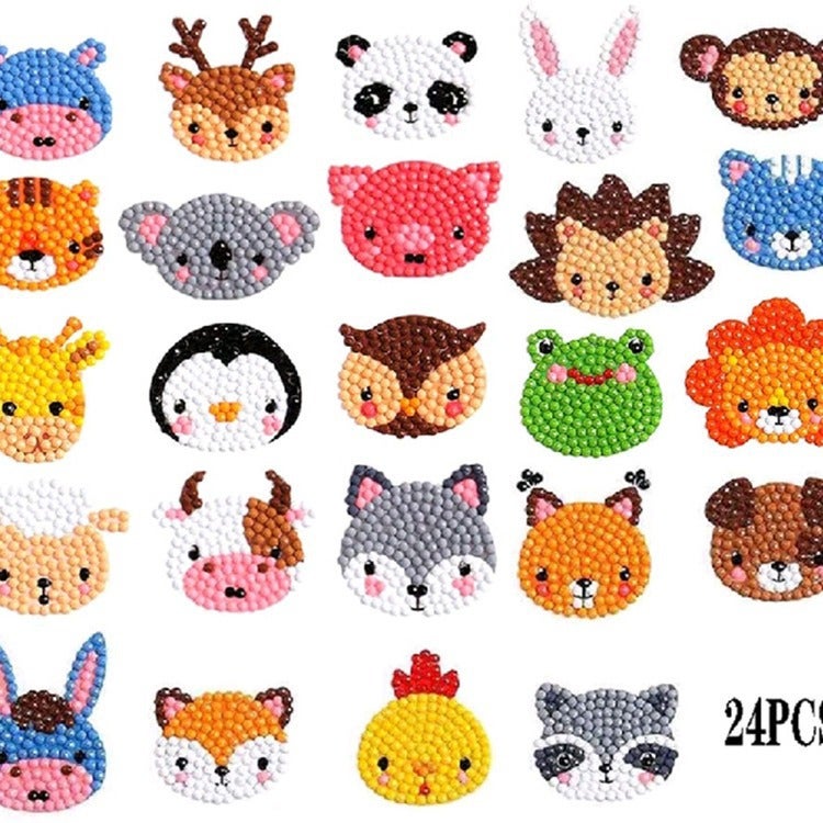 New 5D Diy Children'S Animal Diamond Painting Handmade Rhinestone Stickers Free Stickers Tools - Image 4