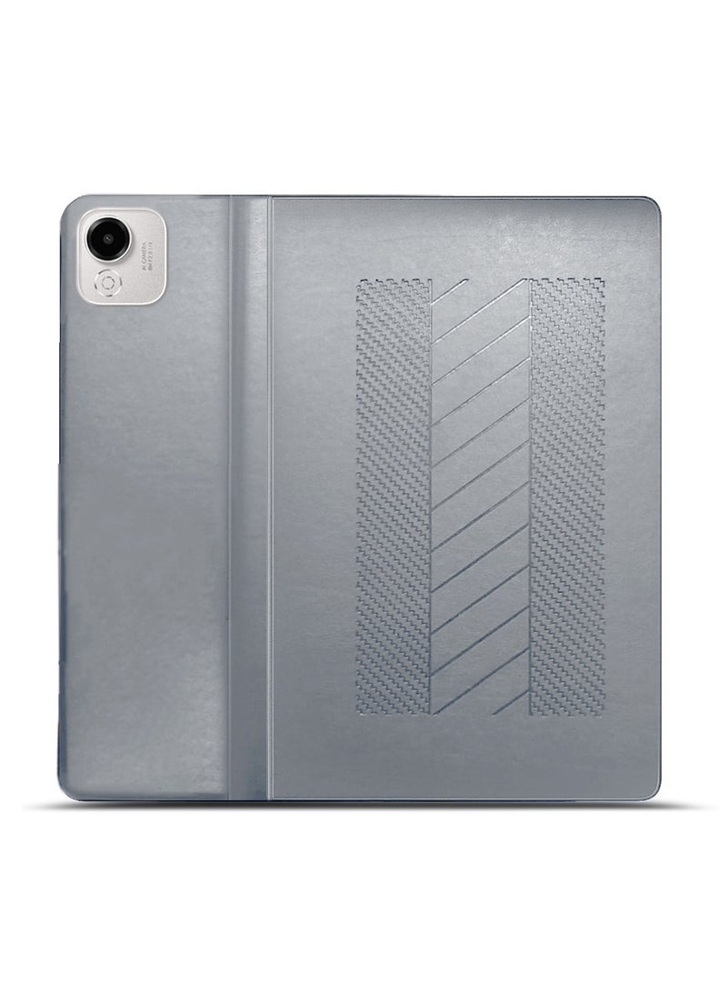 BYTER Honor Pad X9a (11.5 inch) 4G 2025 Classic PU Leather Trifold Stand Flip Case Cover (TCFPSR) - Grey - Image 2