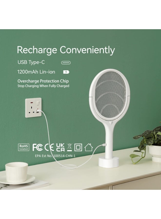 general Efficient 3-in-1 Electric Mosquito Repellent - Handheld Electric Mosquito Swatter + Mosquito Killing Lamp, Adjustable Angle, Rechargeable for Indoor/Outdoor Use - Image 2