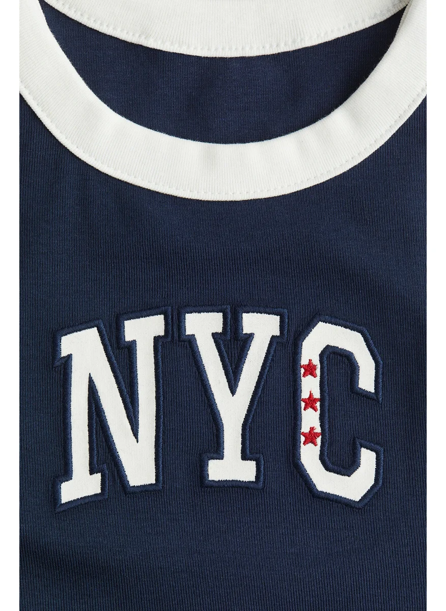 H&M Printed Cotton Vest Top