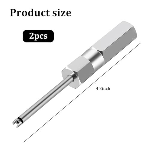 FALVFUN 2PCS Car Valve Core Removal Tool, 4.3" Magnetic Single Head Vehicle Schrader Valve Stem Remover & Installer, Heavy Duty Screwdriver Tire Stem Removal Tool, Universal for Vehicles - Image 2