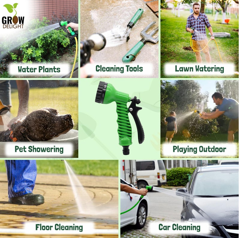 GROW DELIGHT Gardening Tools Kit-9 Pcs (Fork, Cultivator, Big Trowel, Small Trowel, Weeder, Garden Pruner, Gardening Gloves Green, Water Spray Gun, Flower Seeds Packet) | Durable Gardening Tools - Image 5