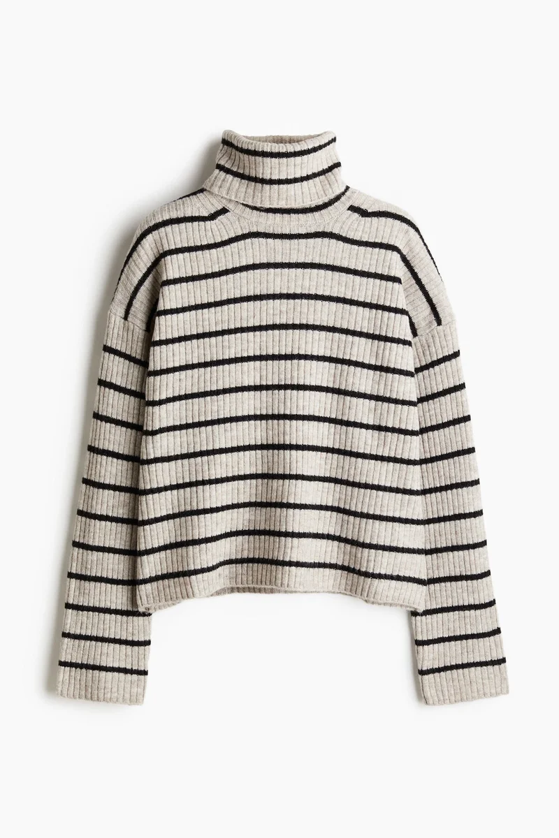 اتش اند ام Oversized Polo-Neck Jumper