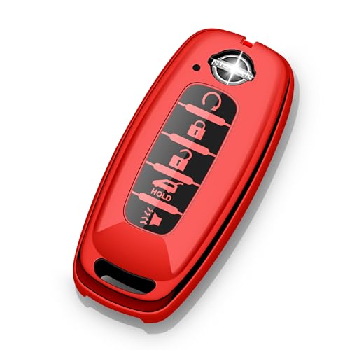 ZSPDACC for Nissan Key Fob Cover 2026 2025 2024 2023 Car Key Case 5 Buttons Rogue Armada Pathfinder Versa Accessories - Image 1