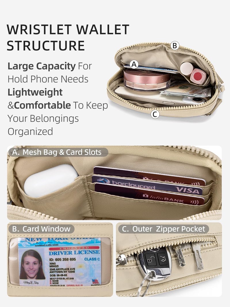 WESTBRONCO Wristlet Wallets for Women â€“ RFID Blocking Quilted Nylon Phone Wallet Clutch, Zip Around Card Holder Purse for Travel & Everyday Use - Image 4