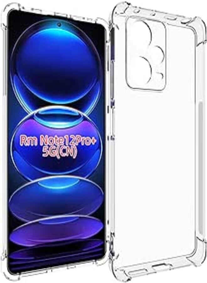 USTIYA - USTIYA Case for Redmi Note 12 Pro Plus Pro+ Clear TPU Four Corners Protective Cover Transparent Soft funda - Image 1
