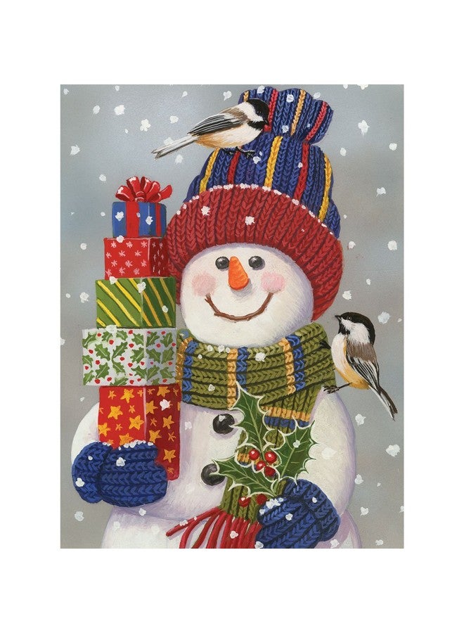 Bits and Pieces - 300 Large Piece Jigsaw Puzzle for Adults - Snowman with Presents - Snowman Christmas Puzzle - by Artist William Vanderdasson - 300 pc Jigsaw