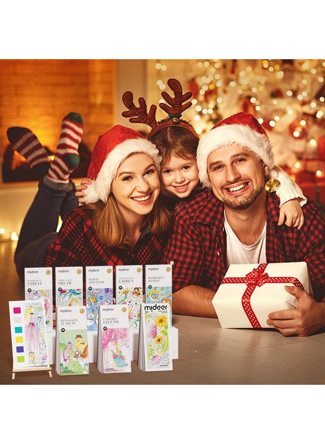 Mideer Watercolor Painting Book for Kids Ages 4-8, Pocket Watercolor Painting Book Arts and Crafts for Toddlers, Travel Activities Paint with Water Coloring Book Set for Kids 3-8 (Fairy Tale Dream) - Image 5