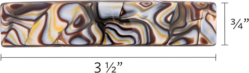 France Luxe Classic Rectangle Hair Barrette in Onyx - Elegant French Design for Everyday Use - Image 2