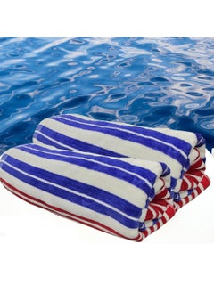 Kassino Premium Striped Oversized Beach Towels (90 x 180cm) - 100% Cotton, Soft & Quick-Dry, Double Stitched for Durability, Perfect towels for Beach and Pool (2PCS) (2, Red and Blue Stripes) - pzsku/Z94C4BBF205A72C1E41E1Z/45/_/1737547229/d0343812-5c0c-4a4b-baff-d549af38c81a