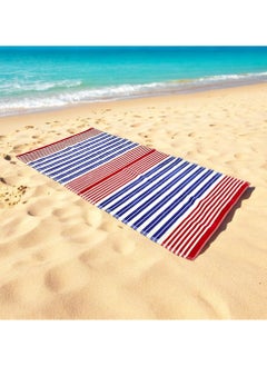 Kassino Premium Striped Oversized Beach Towels (90 x 180cm) - 100% Cotton, Soft & Quick-Dry, Double Stitched for Durability, Perfect towels for Beach and Pool (2PCS) (2, Red and Blue Stripes) - pzsku/Z94C4BBF205A72C1E41E1Z/45/_/1737547250/779bafe6-6944-46ed-9040-21b7ac50c3cc