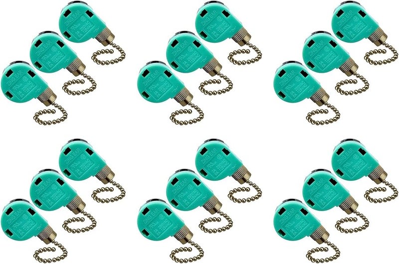 18 Pack 3 Speed 4 Wire ZE 268S6 Ceiling Fan Pull Chain Switch Replacement - Image 2