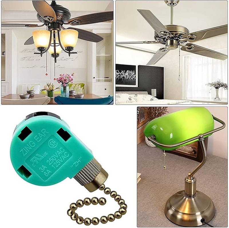 18 Pack 3 Speed 4 Wire ZE 268S6 Ceiling Fan Pull Chain Switch Replacement - Image 5