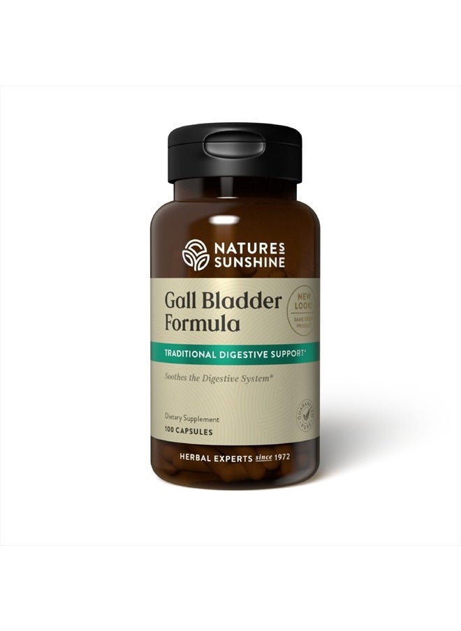 NATURE'S SUNSHINE - Gall Bladder Formula, 100 Capsules | Powerful Herbal Formula Soothes and Supports the Digestive System, Liver and Gallbladder - Image 1