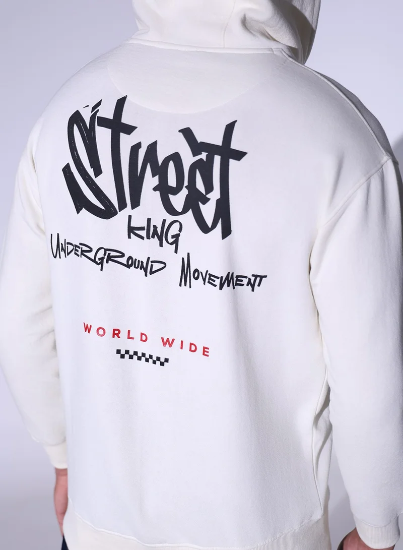 Hubberholme White Sweatshirt For Men