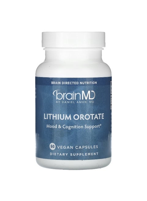 BrainMD, Lithium Orotate, 5 mg , 60 Vegan Capsules