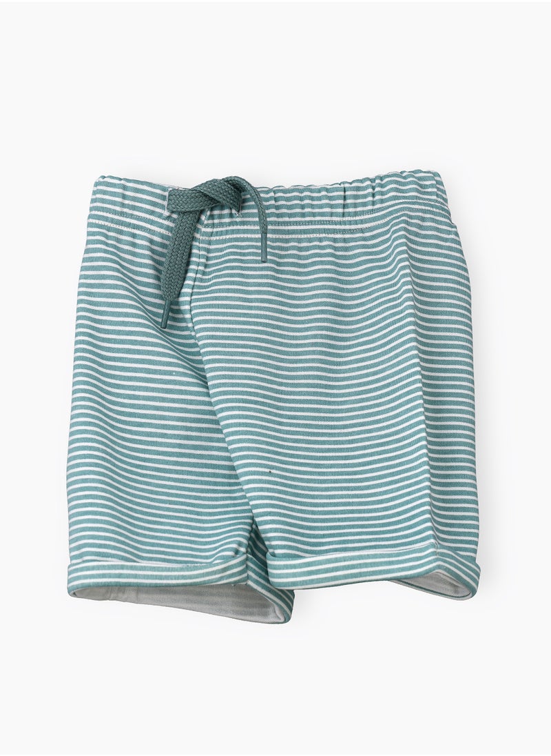 JAM Boys' Teal Striped Cotton Shorts  - Image 3