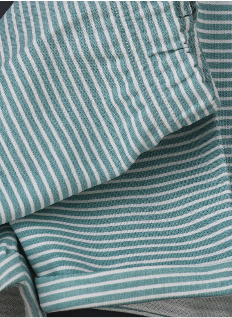 JAM Boys' Teal Striped Cotton Shorts  - Image 4