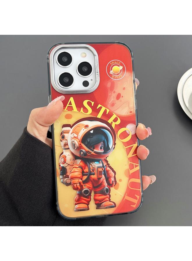 زبون جراب لهاتف iPhone 13 Pro Max، جراب هاتف رائد فضاء ملون منقوش - Image 1