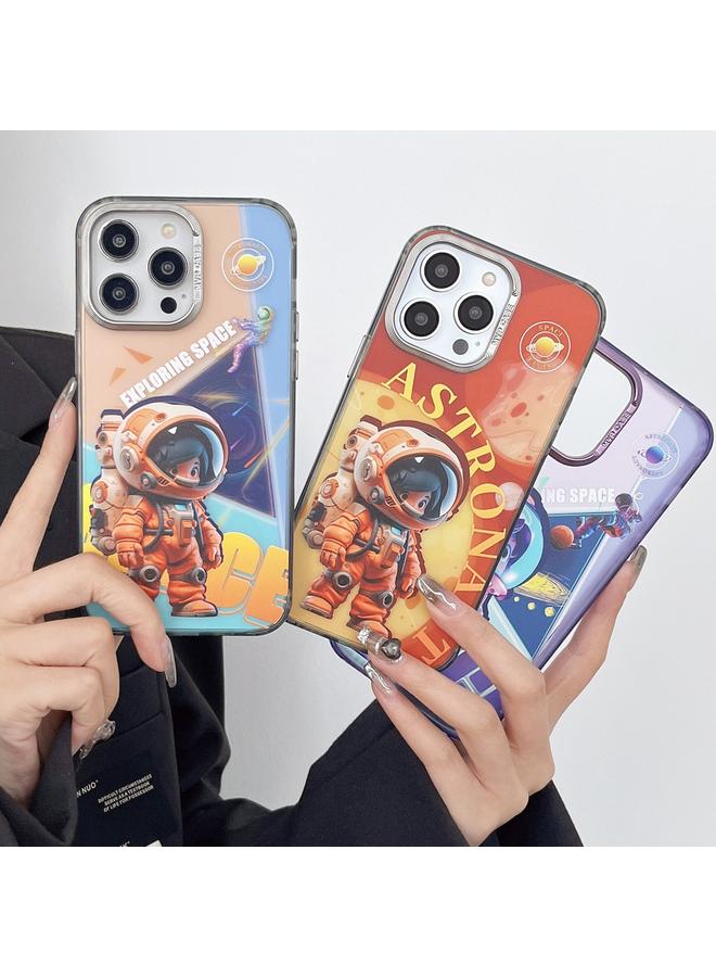 زبون جراب لهاتف iPhone 13 Pro Max، جراب هاتف رائد فضاء ملون منقوش - Image 2